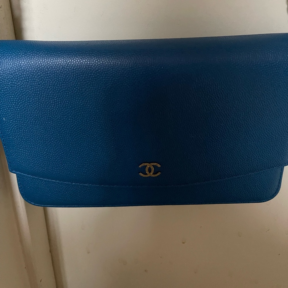 Authentic 12A Chanel Dark Blue WOC